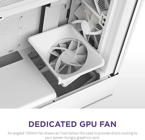 NZXT Tempered Glass H5 Flow RGB Compact ATX Mid-Tower - White