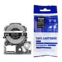 Epson Compatible Standard Label Tape (White on Black) 9mm x 8m