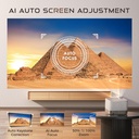Aurzen BOOM3 Web OS 400 ANSI Speaker 18W*2 Auto Focus & Auto Keystone 1080p Smart Projector