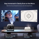 Aurzen BOOM Mini 1080p 2.4G + 5G Auto Focus & Keystone Speaker 10W Google TV Projector - Beige