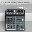 4 Channel 48V Phantom Power USB / Bluetooth DJ Console Studio Sound Audio Mixer
