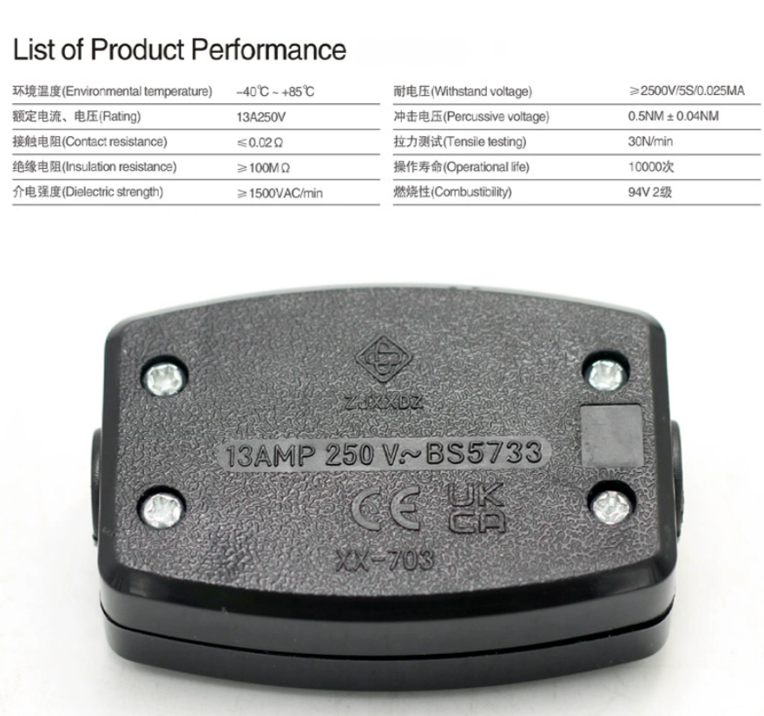 3 way Terminal Electrical Junction Box,13Amp 250V Durable Waterproof Cable Connector,Universal Electrical Project Box