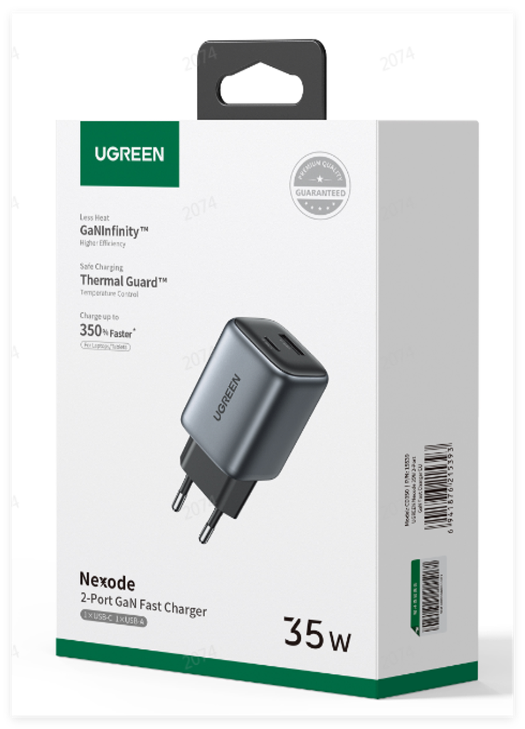 UGREEN Nexode 35W 2-Port GaN Fast Charger EU