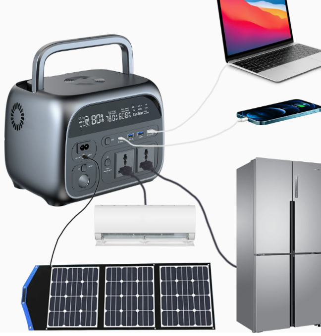 500W Power Station 18V USB TYPE-C Portable Power Bank 345.6Wh 192Wh Lifepo4 Battery Charging Station