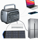 500W Power Station 18V USB TYPE-C Portable Power Bank 345.6Wh 192Wh Lifepo4 Battery Charging Station