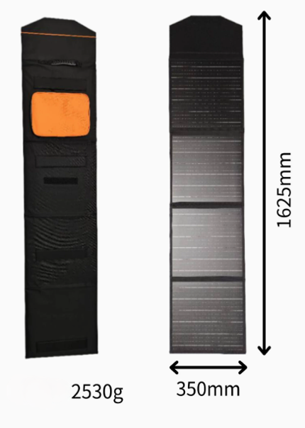 Foldable Solar Panel 100W 18V USB C Portable Folding Bag Battery Charger