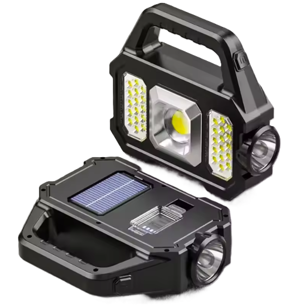 High Power Multi Functional Portable Led Rechargeable Light with Solar Charging 1200mAh HS-FD053-5W-White