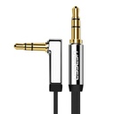 UGREEN 3.5mm Male to 3.5mm Male Straight to Angle Flat Cable 3m (Black)