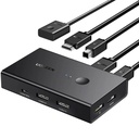 UGREEN 4K 2 in 1 HDMI KVM Switch with 4X USB
