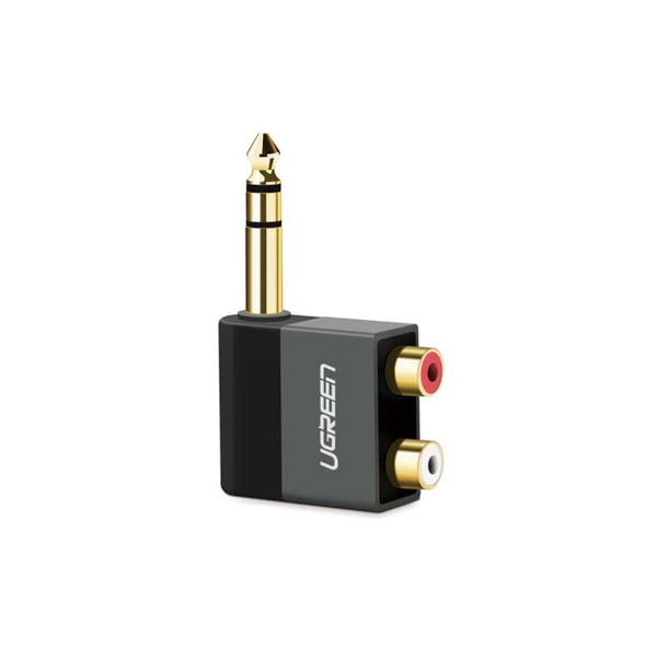 UGREEN 6.35mm Male to 2RCA Female Adapter (Black)