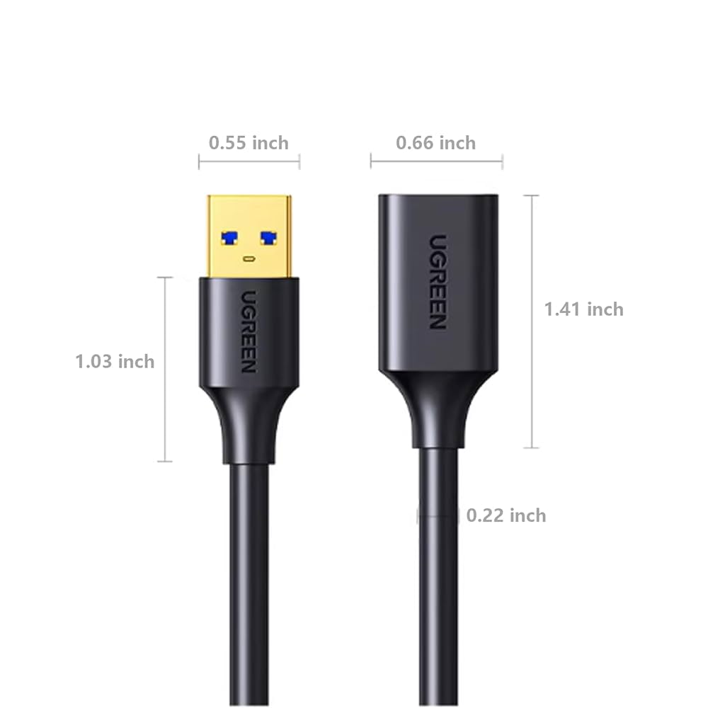 USB3.0 A male to female cable 3M Black