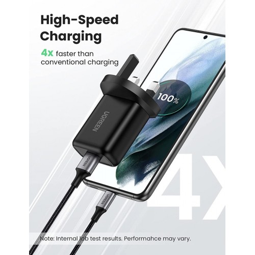 UGREEN Fast Charging Power Adapter with QC3.0 UK (Black)