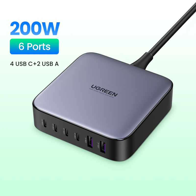 UGREEN GaN 200W Desktop Charger (6-Port)