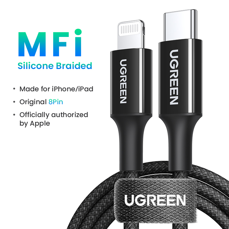 UGREEN Lightning To USB-C PD Charging Cable 1m (Black)