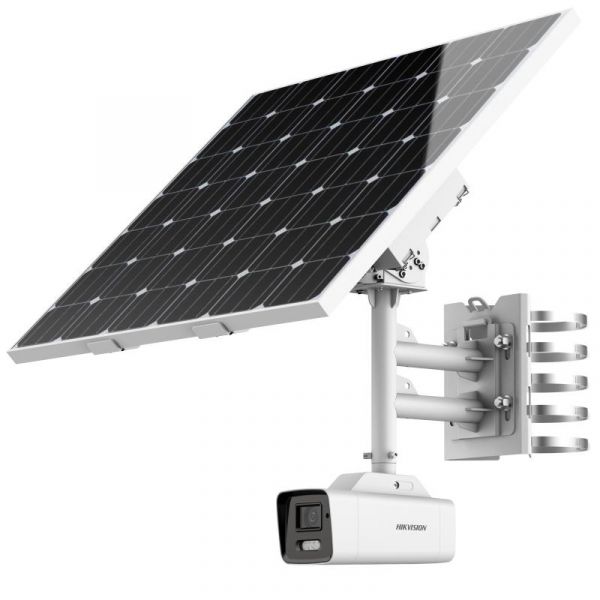 [86520] Hikvision 4MP Motorized Varifocal Bullet Solar Power 4G Network Camera Kit Image 