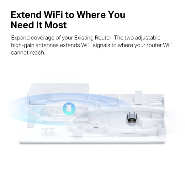 [86462] MERCUSYS AX1800 Wi-Fi 6 Range Extender Image 