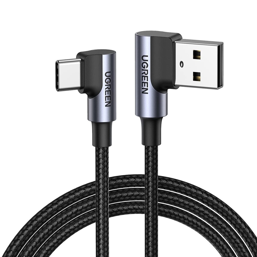 UGREEN Right Angle USB-A to USB-C Cable 2m (Space Gray)