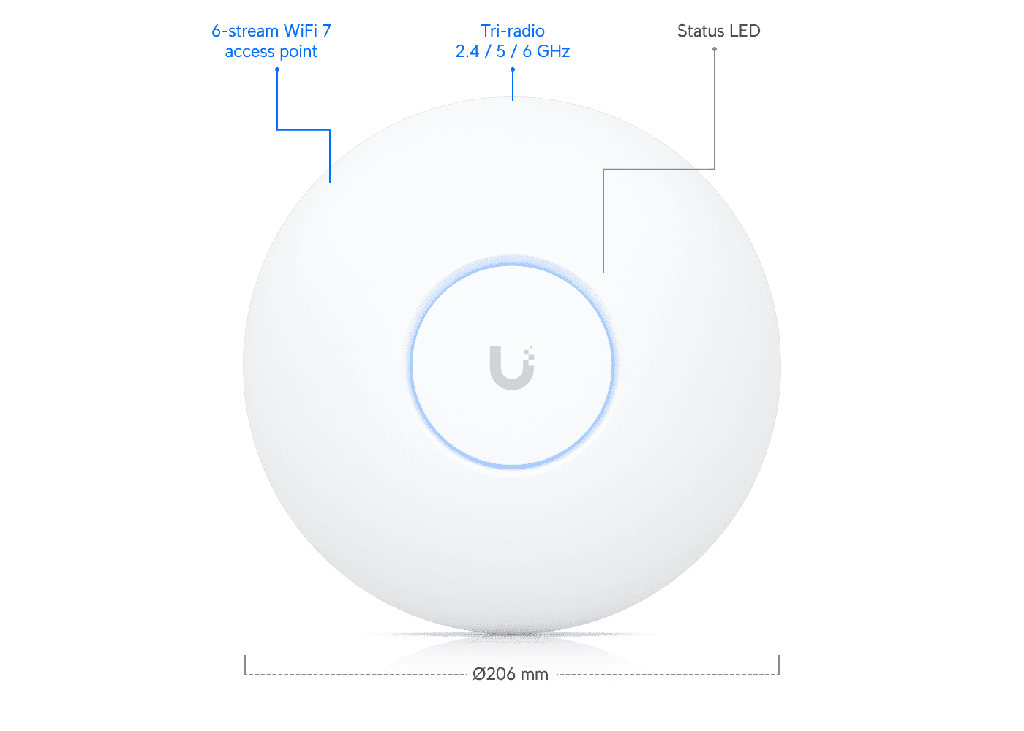 [85985] Ubiquiti UniFi WiFi 7 Access Point U7 Pro Image 