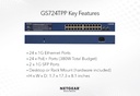 [85992] NETGEAR 24-Port Gigabit Ethernet PoE+ Smart Switch With Optional Remote/Cloud Management and 2 SFP Ports (380W) Image 