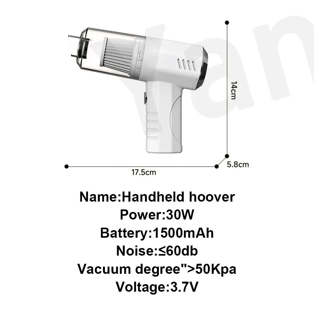 [83878] Mini Portable Vacuum Cleaneer - White Image 