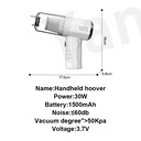 [83878] Mini Portable Vacuum Cleaneer - White Image 