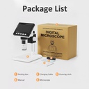 [83167] LCD Digital Microscope 50X-2000X Magnification Zoom HD 5 Megapixels with USB and 8 Adjustable LED Light Video Camera Microscope Image 