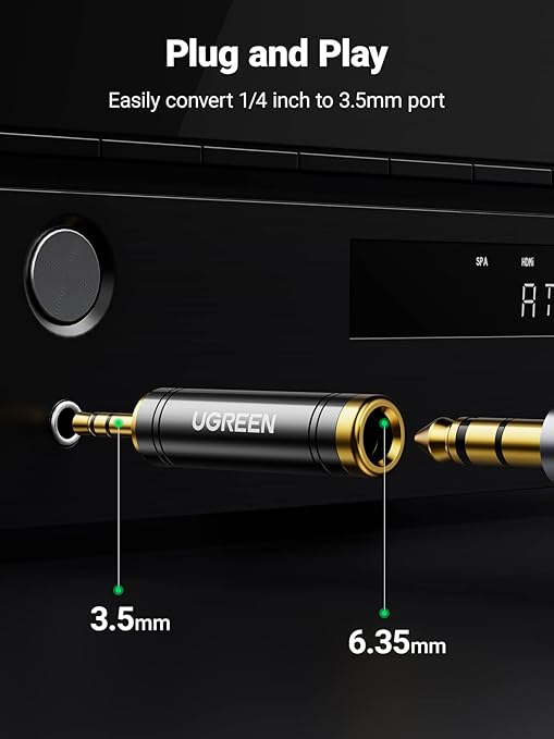 [85801] UGREEN 3.5mm Male to 6.35mm Female Adapter Image 