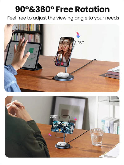 [85785] UGREEN 2-in-1 Wireless Charger Image 