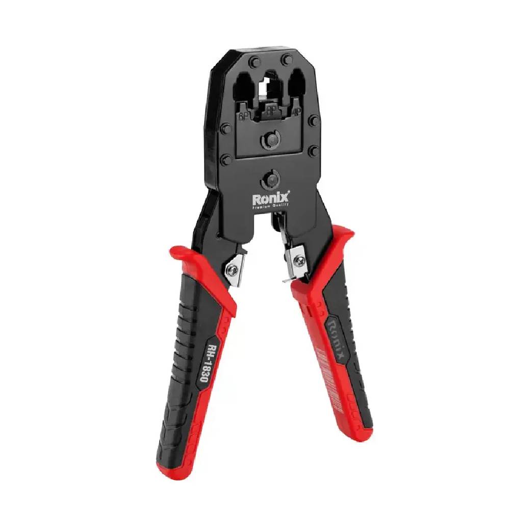 [33185] RONIX Ratcheted Modular Plug Crimper With Tester Image 
