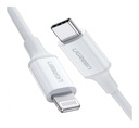 UGREEN USB-C to Lightning M/M Cable Rubber Shell 2m (White)