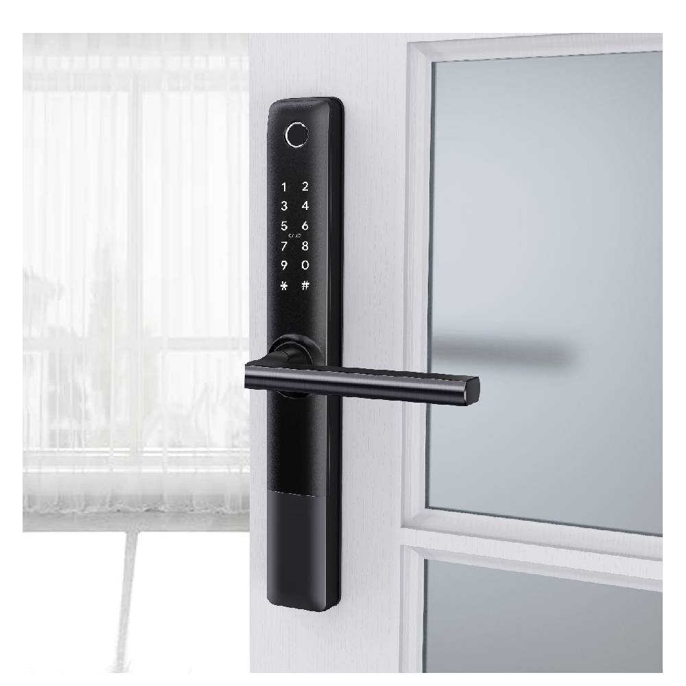 [85385] LILIWISE Ultra Slim Smart Door lock Aluminium Door, Fingerprint, RFID, WiFi with Mechanical Keys (3585 mortise) Image 