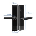 [85384] LILIWISE Smart Door lock Wide Plate Handle, Fingerprint, RFID, WiFi with Mechanical Keys (6085 mortise) Image 