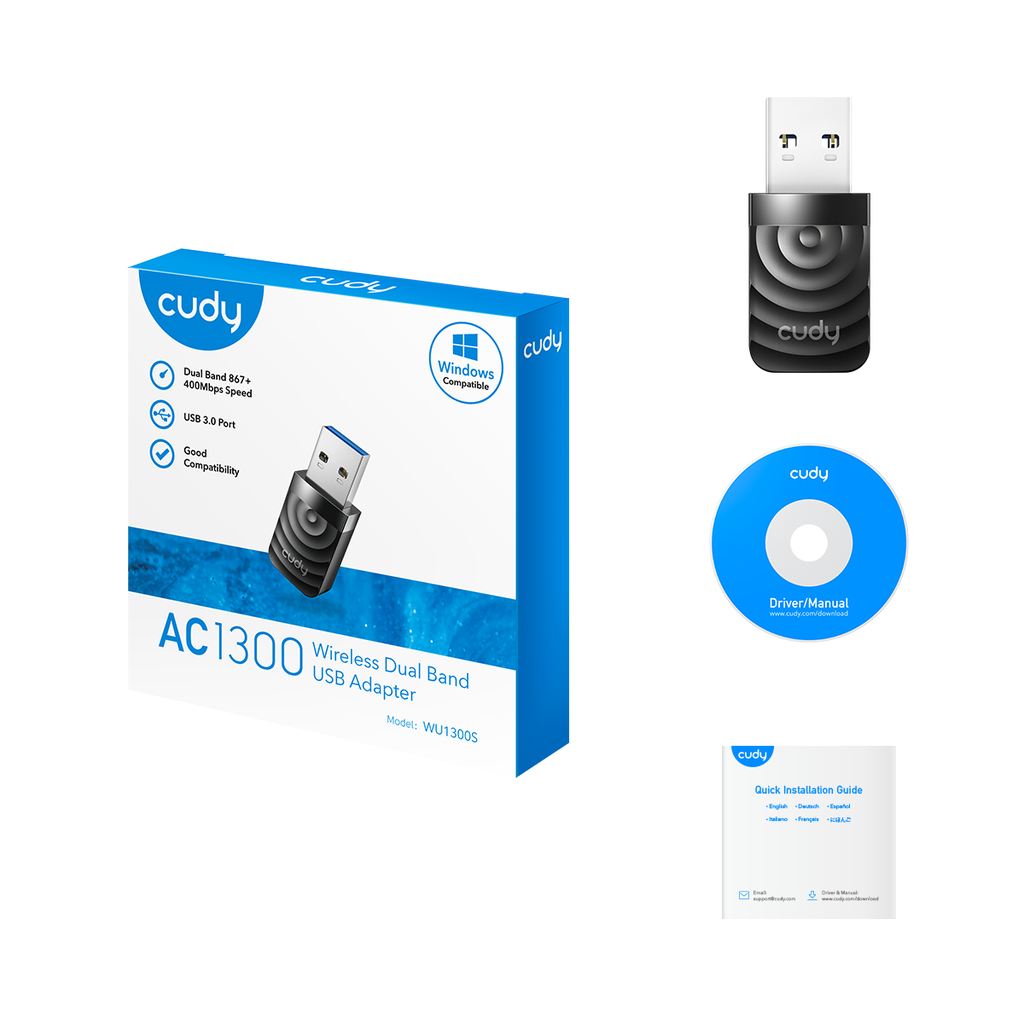 [84823] Cudy AC1300 High Gain USB Wi-Fi Adapter 3.0 Image 