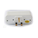[83758] Terminator 3 Way Universal T Socket With One 3 Pin And Two 2 Pin Sockets 3 Pin Flat Plug Image 