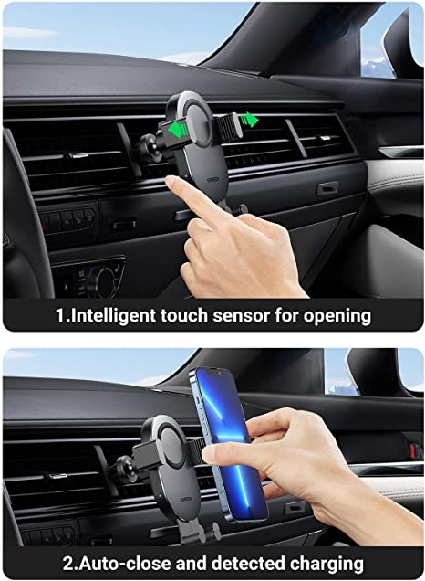 [83689] UGREEN 15W Automatic Induction Wireless Car Charger Image 