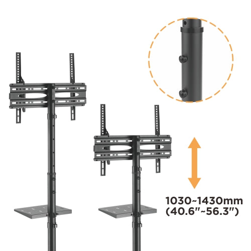 [82117] Mobile TV Cart/Trolley 32’’-55’’ Flat Panel Displays up to 35kg/77lbs Image 