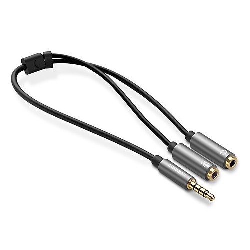 3.5mm Male to 2 female 3.5mm Headphone with Mic cable