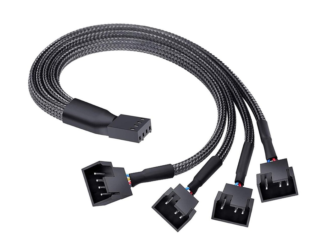 [83595] PWM Fan Splitter Cable Hub 1 to 4 Power adapter Image 