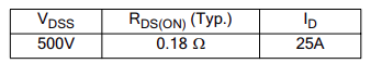 [83482] GSW25N50A MOSFET Image 