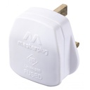 [81977] Masterplug PT13W Rewireable 13A Fused Plug White Image 
