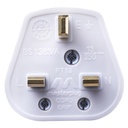 [81977] Masterplug PT13W Rewireable 13A Fused Plug White Image 