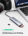 [82151] UGREEN 6-in-1 USB C PD Adapter with 4K HDMI Image 