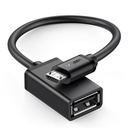 [80261] UGREEN Micro USB Male to USB-A Female Cable with OTG Nickel Plating 15cm (Black) Image 
