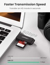 [80722] UGREEN USB 3.0 to TF + SD Dual Card Reader (Black) Image 