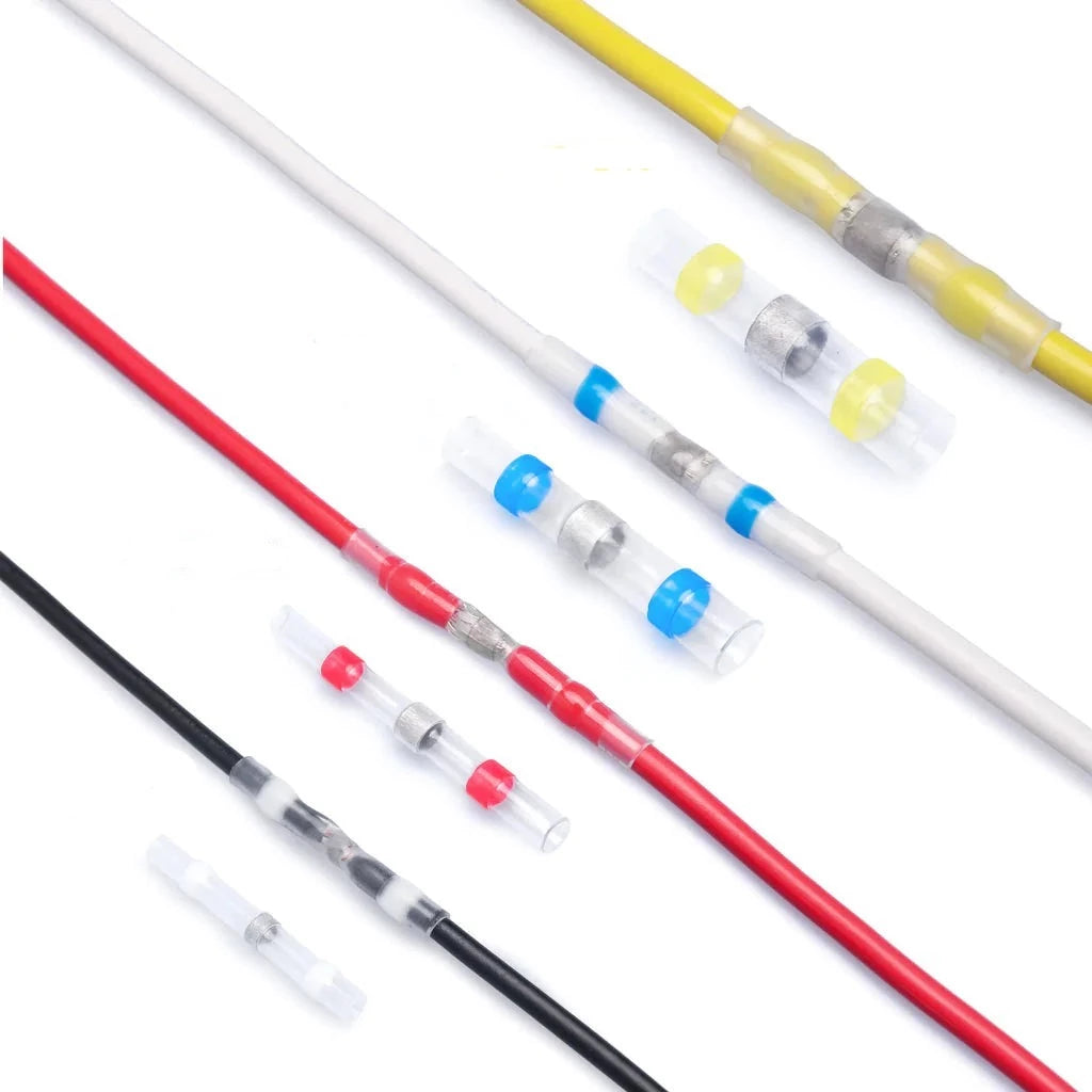 [78351] Soldering Sleeve Waterproof Solder & Seal Heat Shrink Butt Connector - White Image 