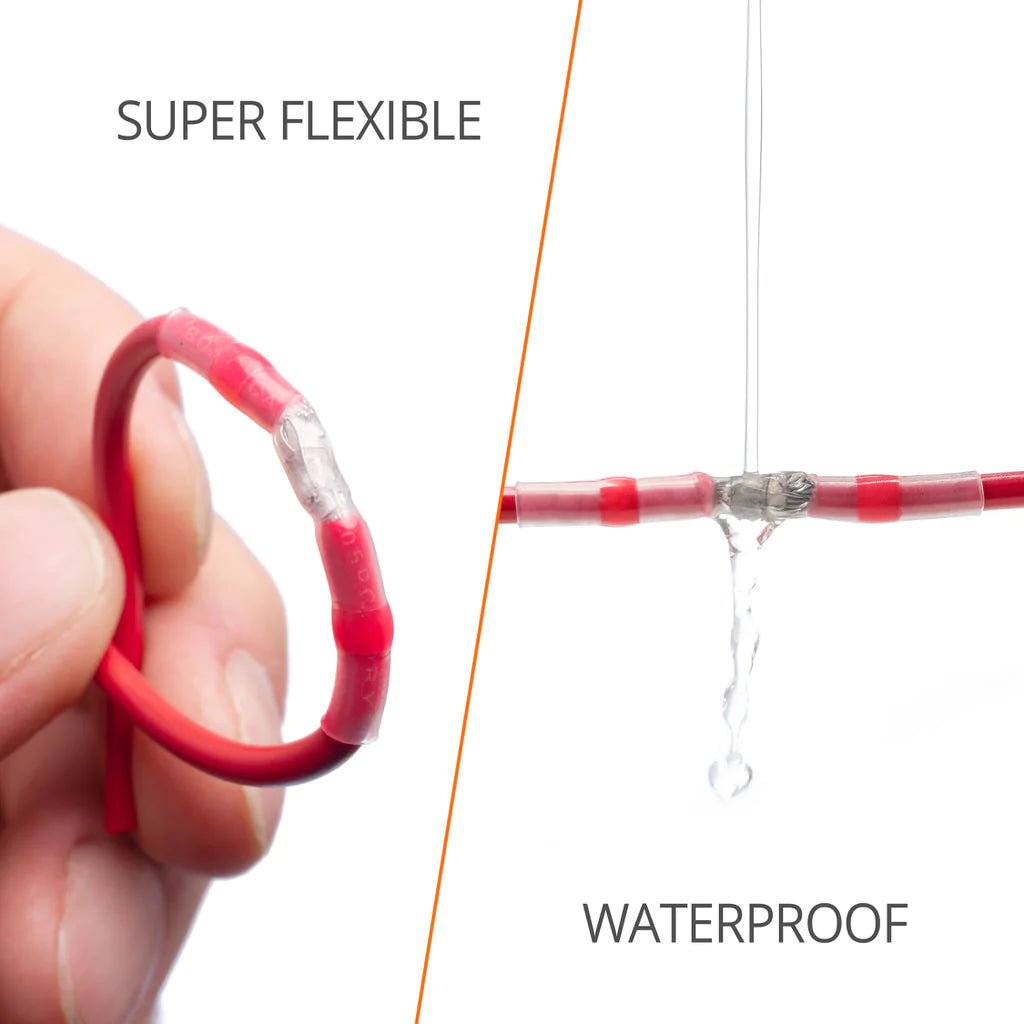 [78349] Soldering Sleeve Waterproof Solder & Seal Heat Shrink Butt Connector - Yellow Image 