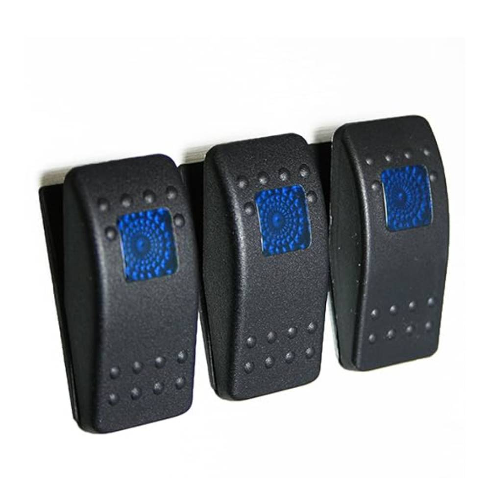 [85440] Yatch Rocker Switch 5P 12V 20A DC / 24V 10A DC - Blue Image 