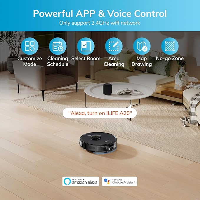 [85453] ILife A20 LiDAR Navigation Robot Vacuum Image 