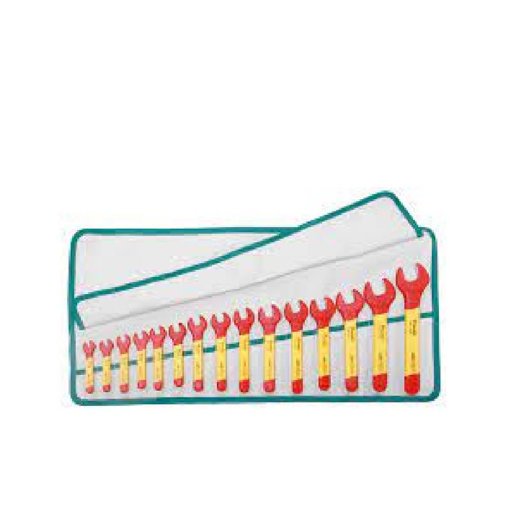 [84685] 15 PCS 1000V Insulated Single Open End Wrench Set Image 