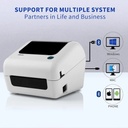 [84331] JADENS Bluetooth Thermal Shipping Label Printer - High Speed 4x6 Wireless Label Maker Machine Image 